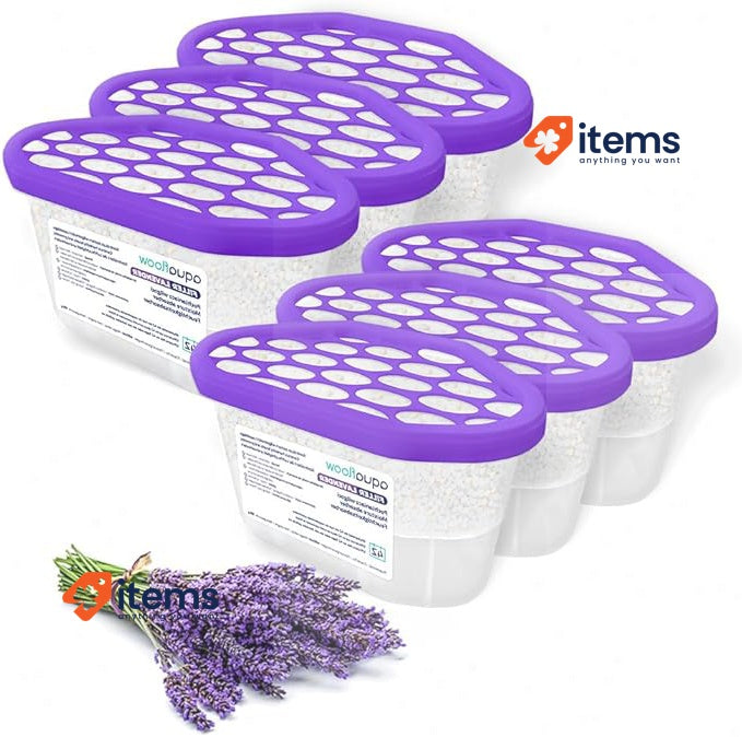 Aquafloow Room Dehumidifier 400 ml, Reduces Humidity, 6 Pieces