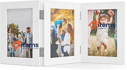 Feelhap Collage Picture Frame, 13 X 18 Cm, White Photos Wooden Foldable Photo