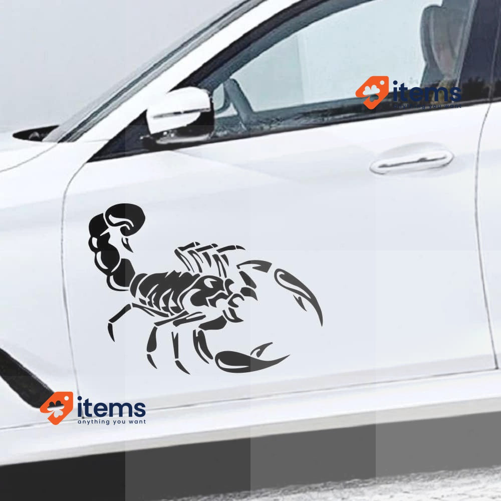BWGHBH Car Hood Decal Reflective Scorpion Graphic Sticker for Cars (Black)