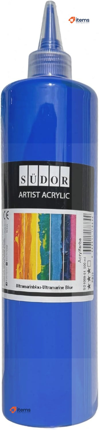 SÜDOR ACRYLIC PAINT 500ml - Suitable for Acrylic Pouring Highly Pigmented