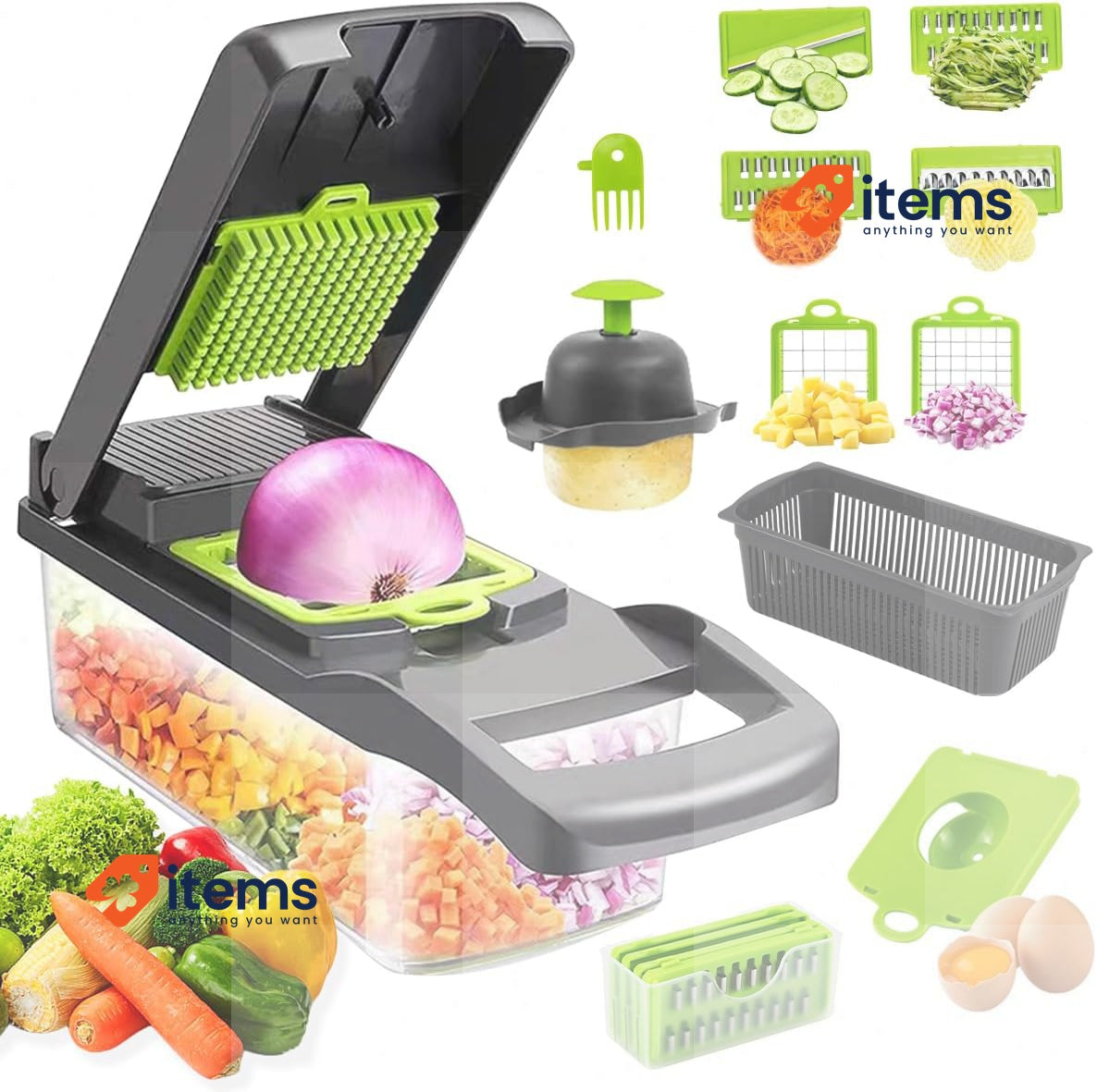 Drufoful 16 in1 Manual Vegetable Slicer Kit, Multifunction