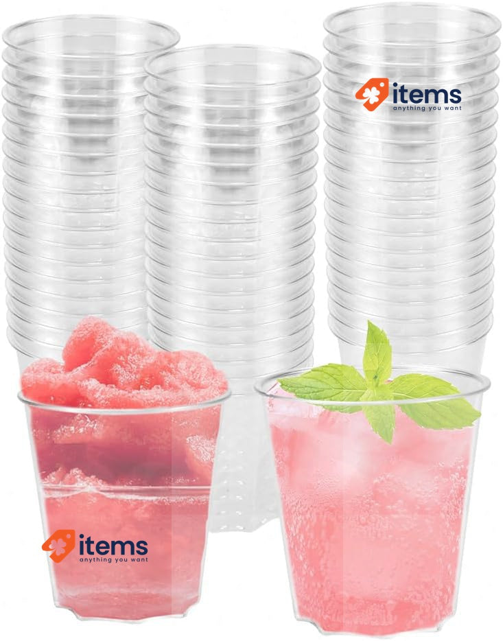REFORUNG Pack Of 50 Plastic Cocktail Cups 160 Ml Transparent - 160ML Set Shot
