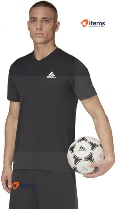 Adidas Men's Entrada 22 T - Shirt Black Sportswear - Classic Design T-Shirt