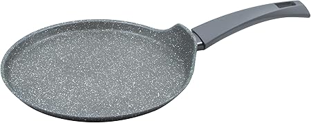 zanetti - Duracemetra Crepe Pan 28 cm Aluminium, Non-Stick Pan Silver