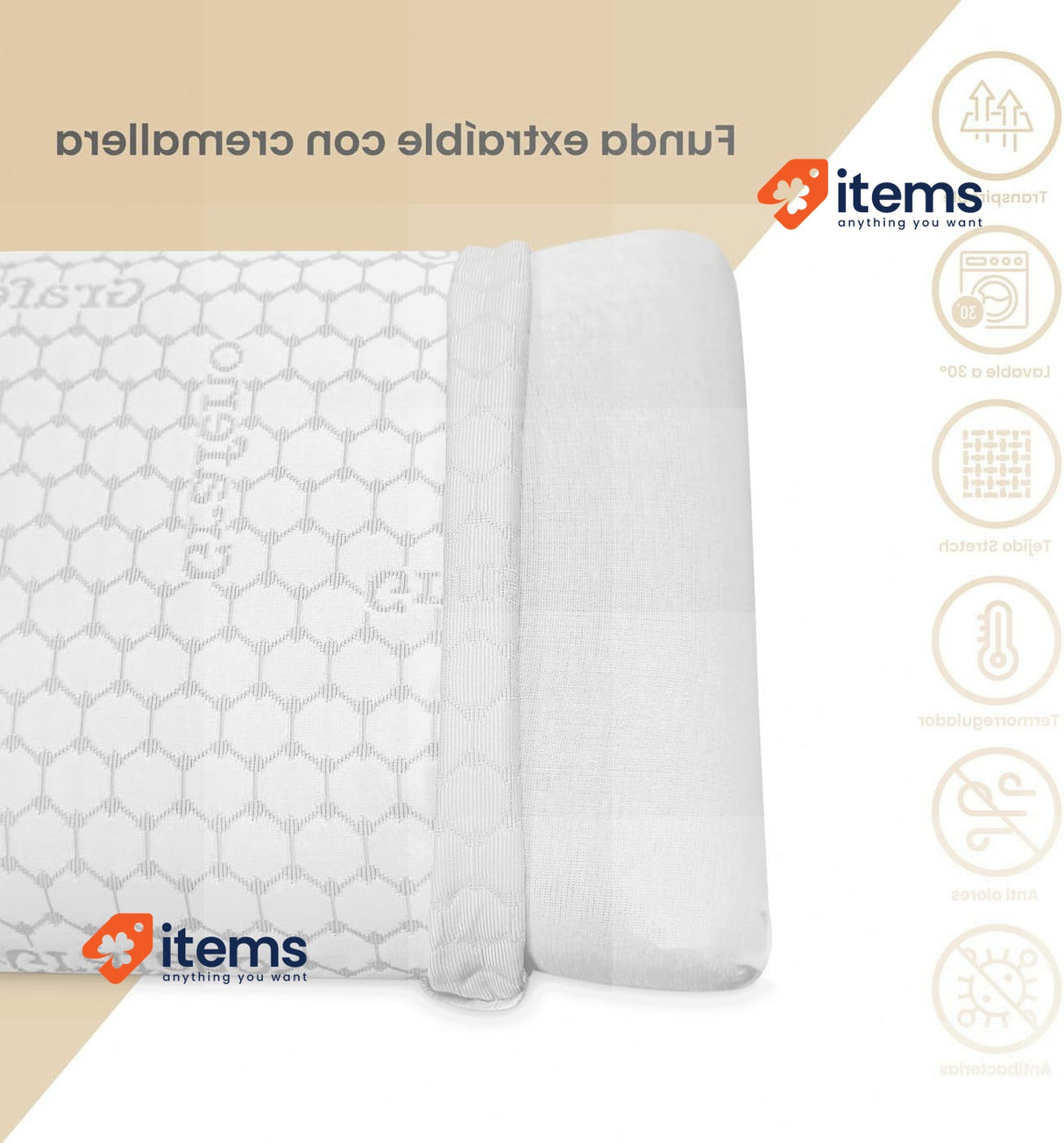 Homey - Carbon Memory Foam Pillow | Maximum Comfort And Excellent Adaptability