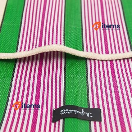 Mr. Wonderful Striped Printed Bag - Green And Purple Borsa Unisex Multicoloured