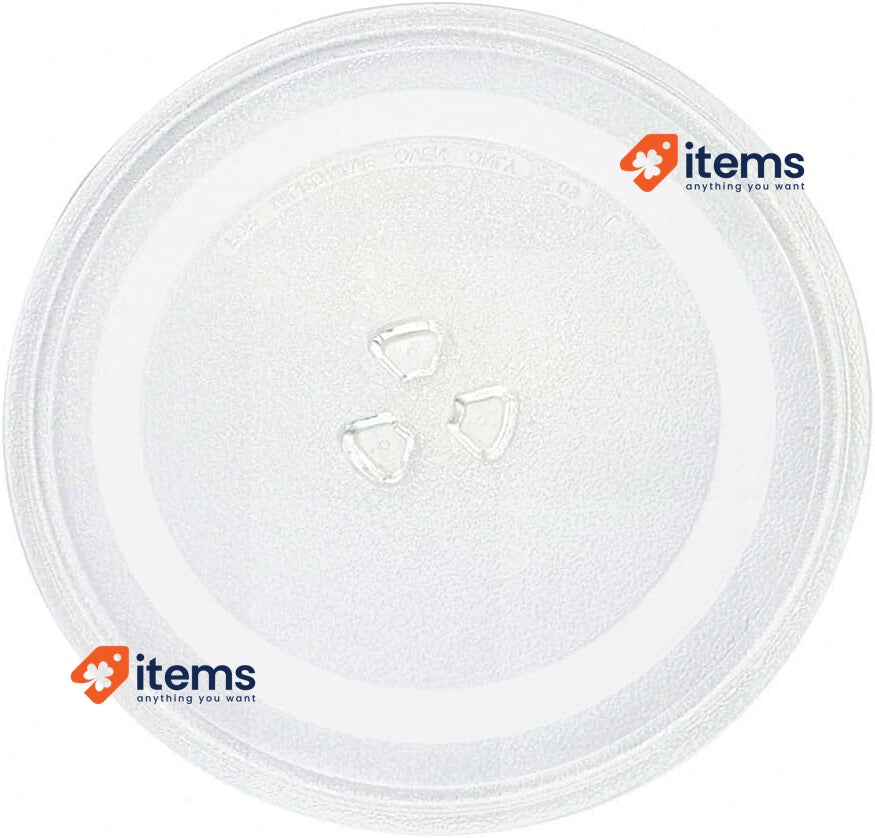 GC GLOBALCOMMERCE PIA245 24.5cm Microwave Plate, Glass 24.5 cm Universal Swivel