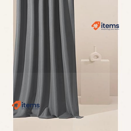 ROOM99 Garden Line Outdoor Curtain with Loops 155 x 220 cm Waterproof Dark Grey