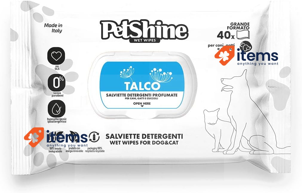 PetShine Hygeine Wipes for Dogs and Cats 100 count Paraben Free HypoAllergenic