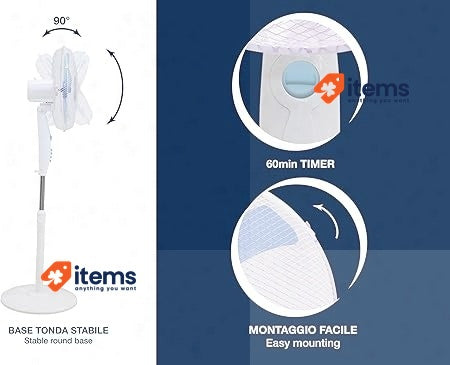 BEPER P206VEN132 Fan, 5 Pale fan, Programmable timer adjustable up to 130 Cm