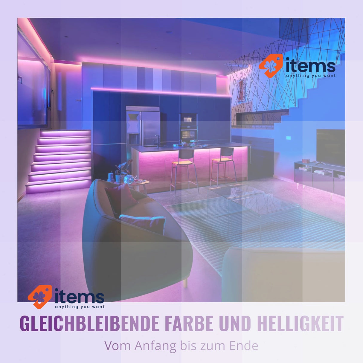 WiZ RGB LED Lightstrip - 30 m, Customisable, 16 Million Colours + White