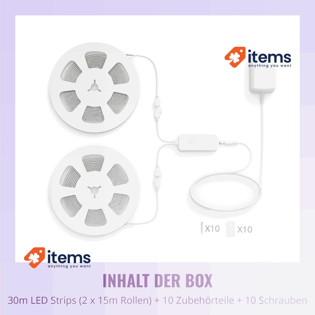 WiZ RGB LED Lightstrip - 30 m, Customisable, 16 Million Colours + White