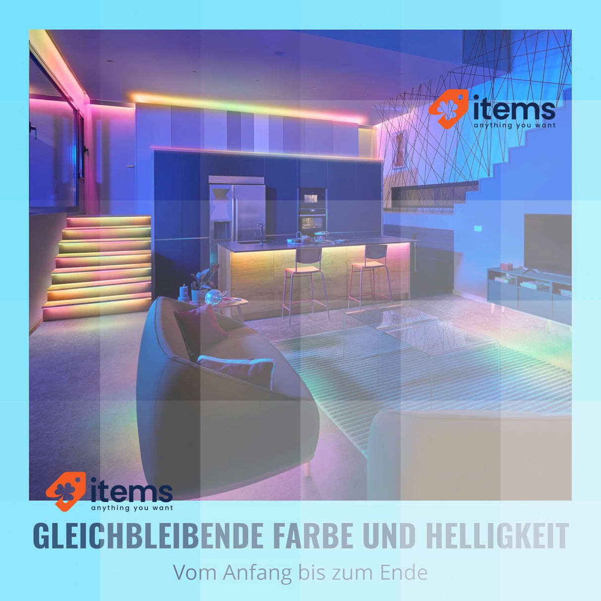 WiZ RGBIC LED Lightstrip app control works with Google Home, Alexa and HomeKit