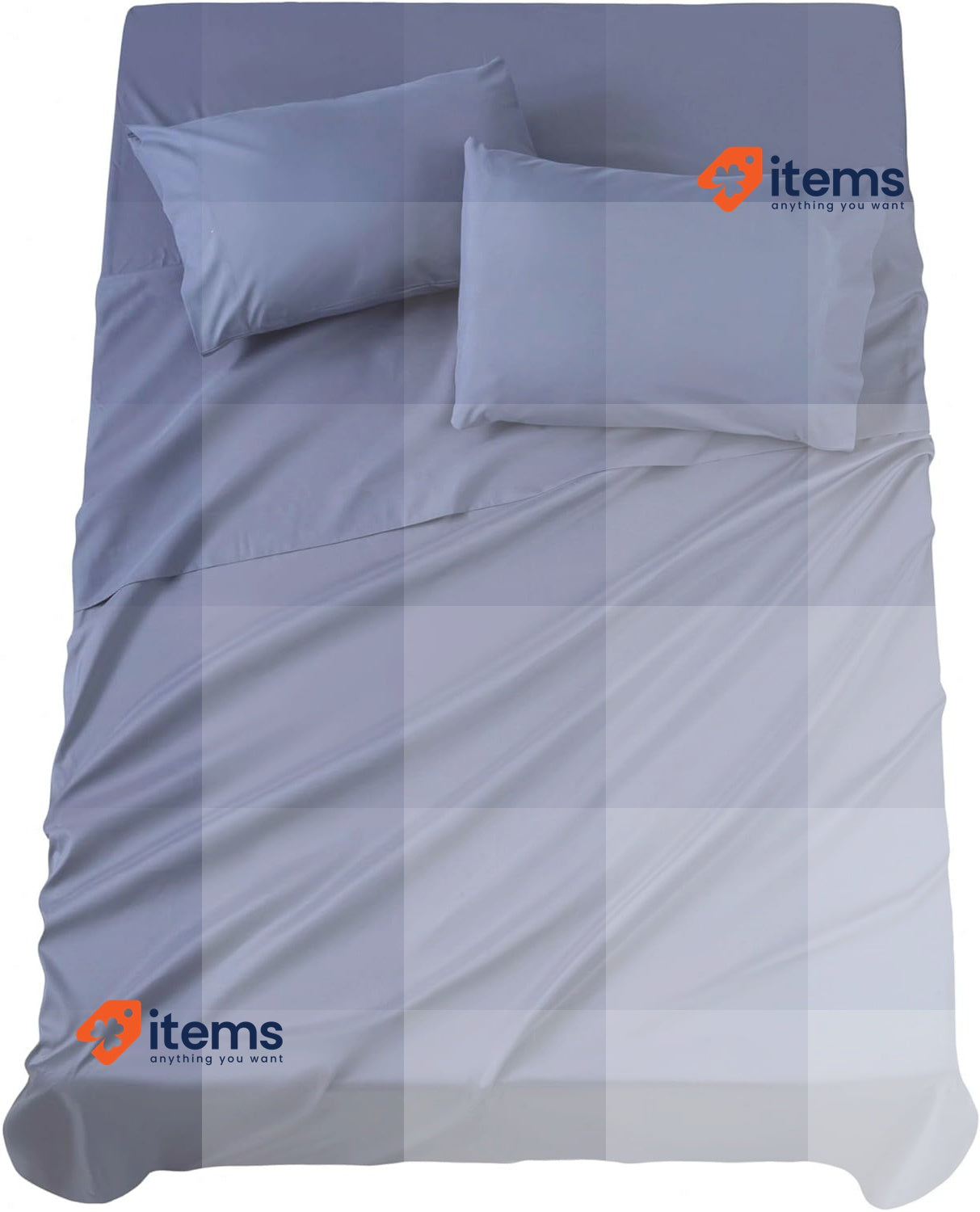 Todocama 4-Piece Sheet Set Fitted Sheet Top Sheet 2 Pillowcases 90x190/200cm