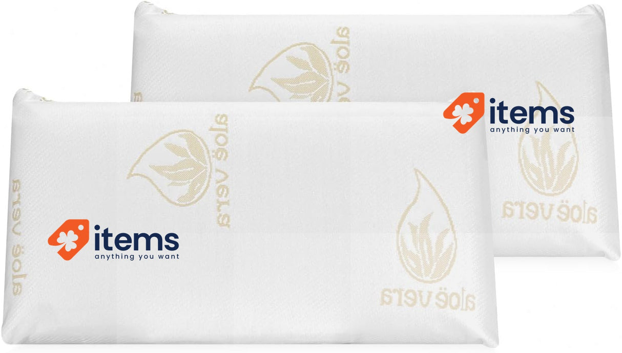 DUÉRMETE ONLINE Aloe Vera Visco Memory Foam Pillow 2 Units 70 x 40cm 70 x 40 cm
