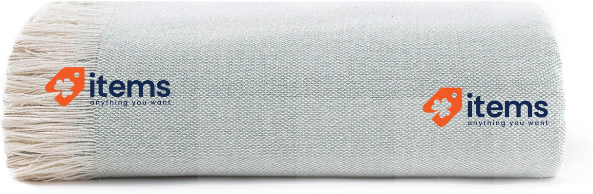 Todocama Multipurpose Sofa Quilt, Foulard Blanket Smooth, 180 x 260 cm, Green