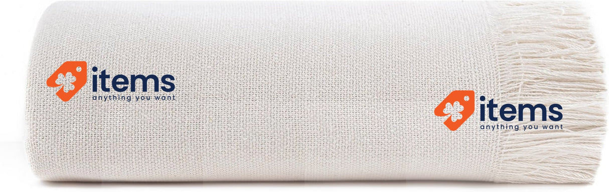 Todocama Multipurpose Sofa Quilt Plaid for Bed Sofa Cover(180 x 260 cm, Cream)