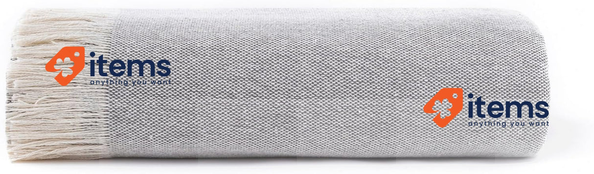 Todocama - Multipurpose Sofa Quilt, Foulard Blanket, Smooth (180x260cm, Grey)