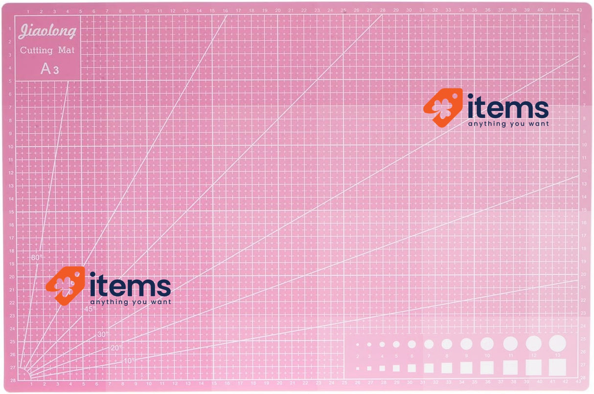 sourcing map A3 Self-Healing Cutting Mat 18"x12" for DIY Art Work Pink