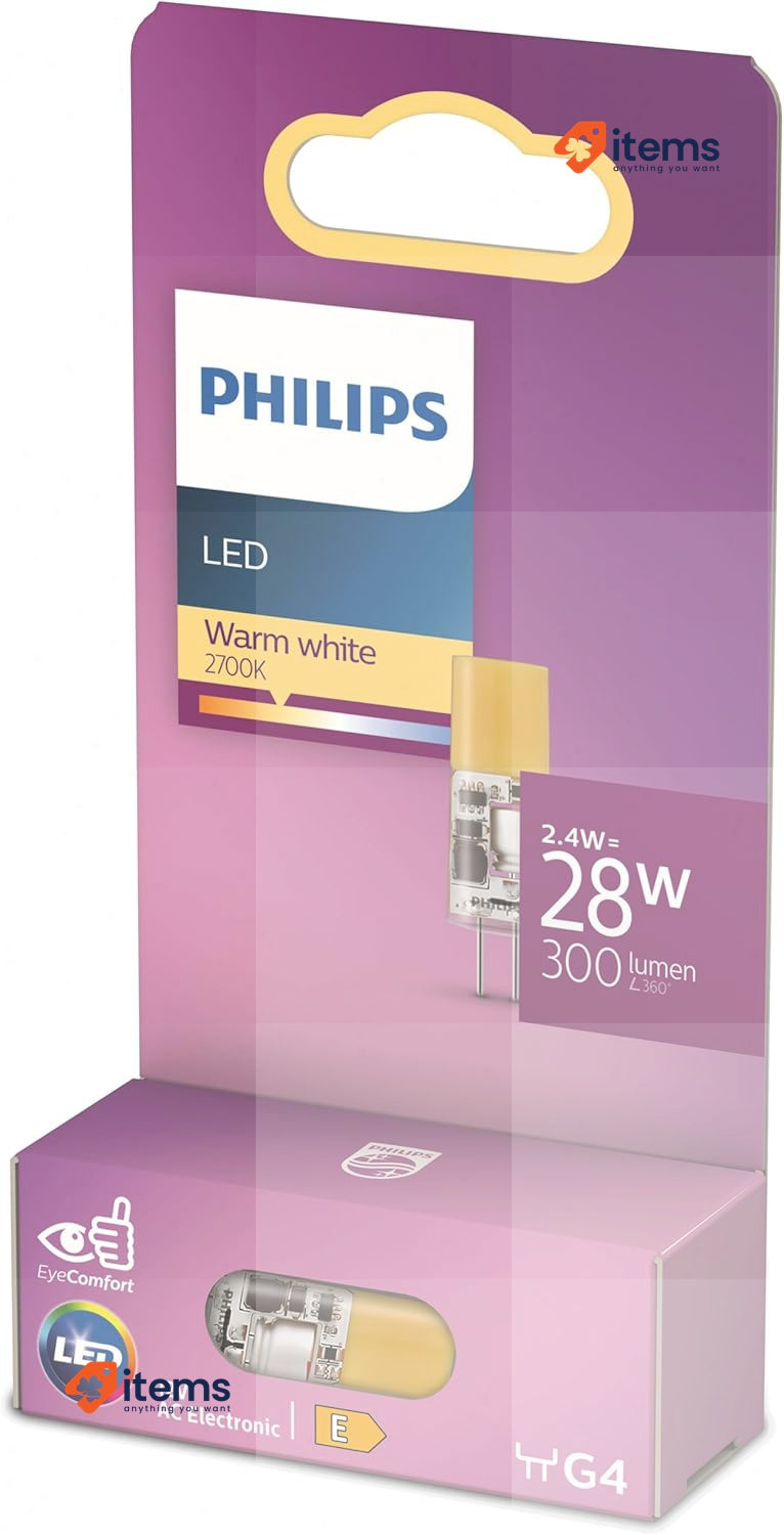 Philips Lighting
LED Standard Burner Replacement For Halogen 28W G4 Base