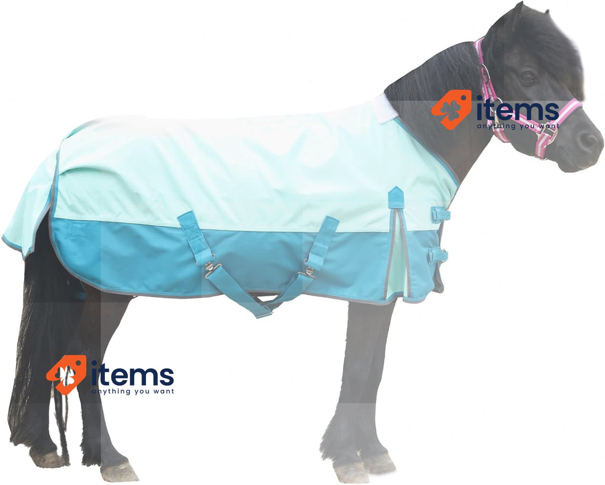 Gallopoff 1200D Pony/Shetty Horse Blanket Without Filling Lightweight Green 0 g