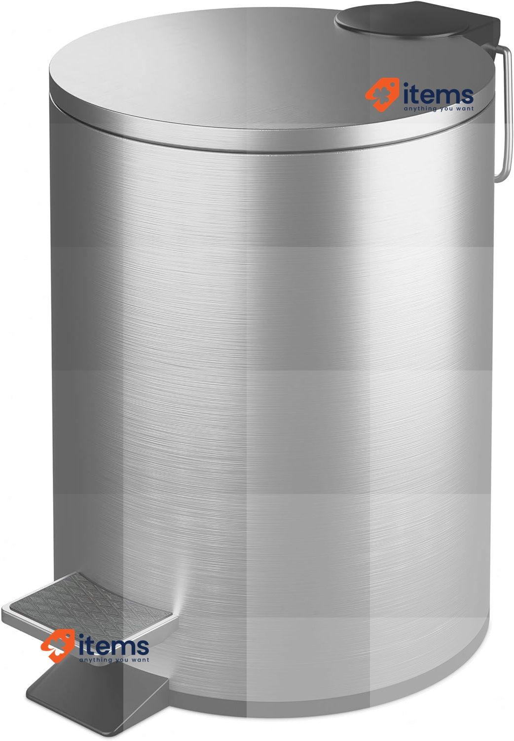 Relaxdays Bathroom Bin, 3 Litres, Soft - Close Lid, Removable Inner Bucket Steel