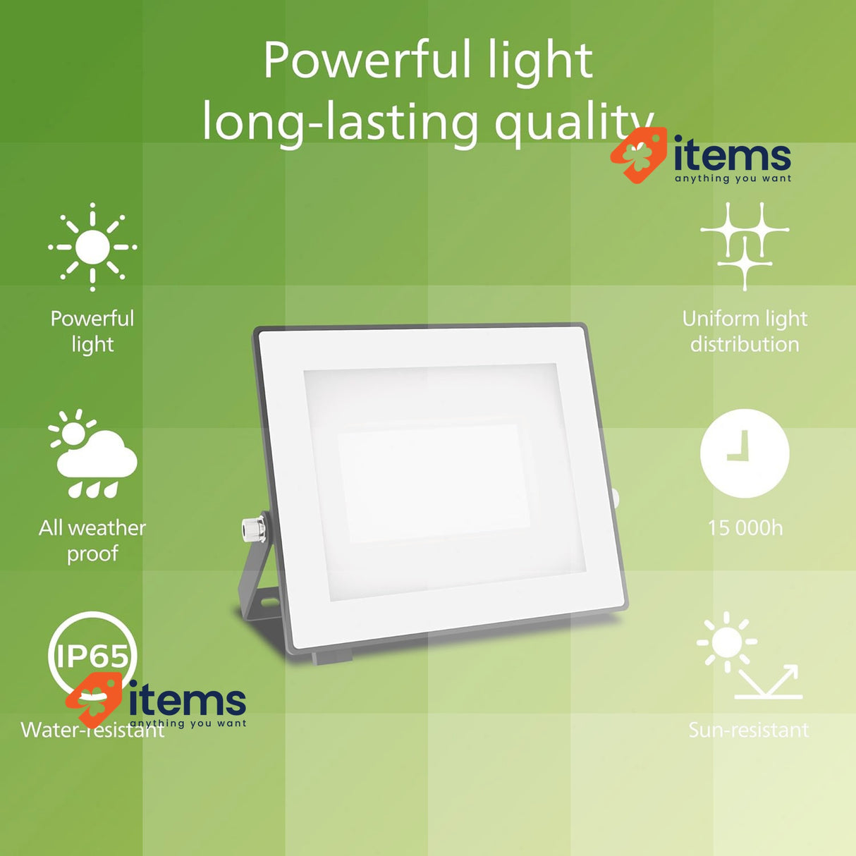 PHILIPS Lois Outdoor Floodlight, 30 W, 5000 K, Black <p>POWERFUL LIGHT: