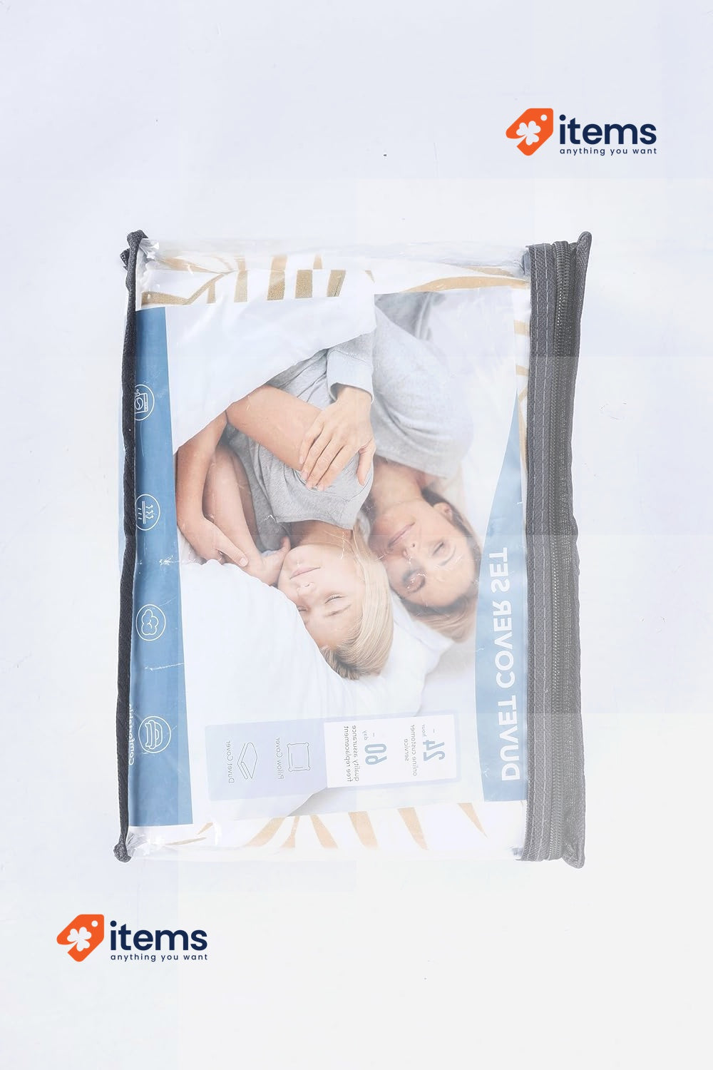 Tokokimo Double Duvet Cover Set Golden Leaves Printed 2x Pillowcases 200x200 cm