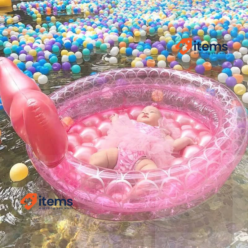 Mermaid Pool, Inflatable Swimming Pool for Children, 90cm Small, Pink