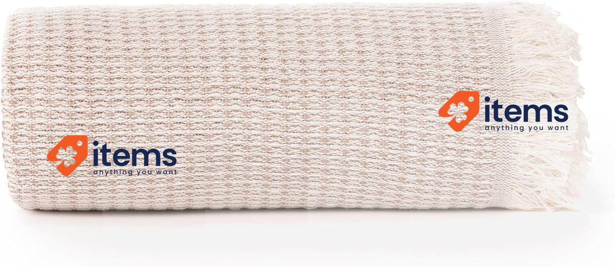 Todocama Multifunctional Bedspread, Sofa throw, 230 x 260 cm, Sand Beige Quilt
