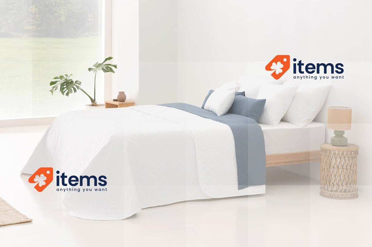 Todocama Thin Quilted Bedspread All Seasons Soft Microfiber 80/90-180x260cm Star