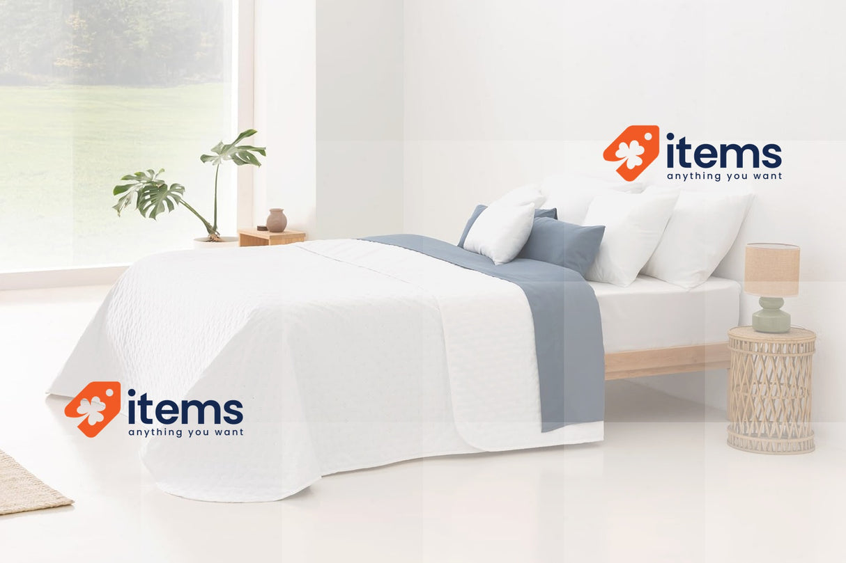 Todocama Fine Bedspread For All Season 100% Microfiber 80/90-180x260cm White