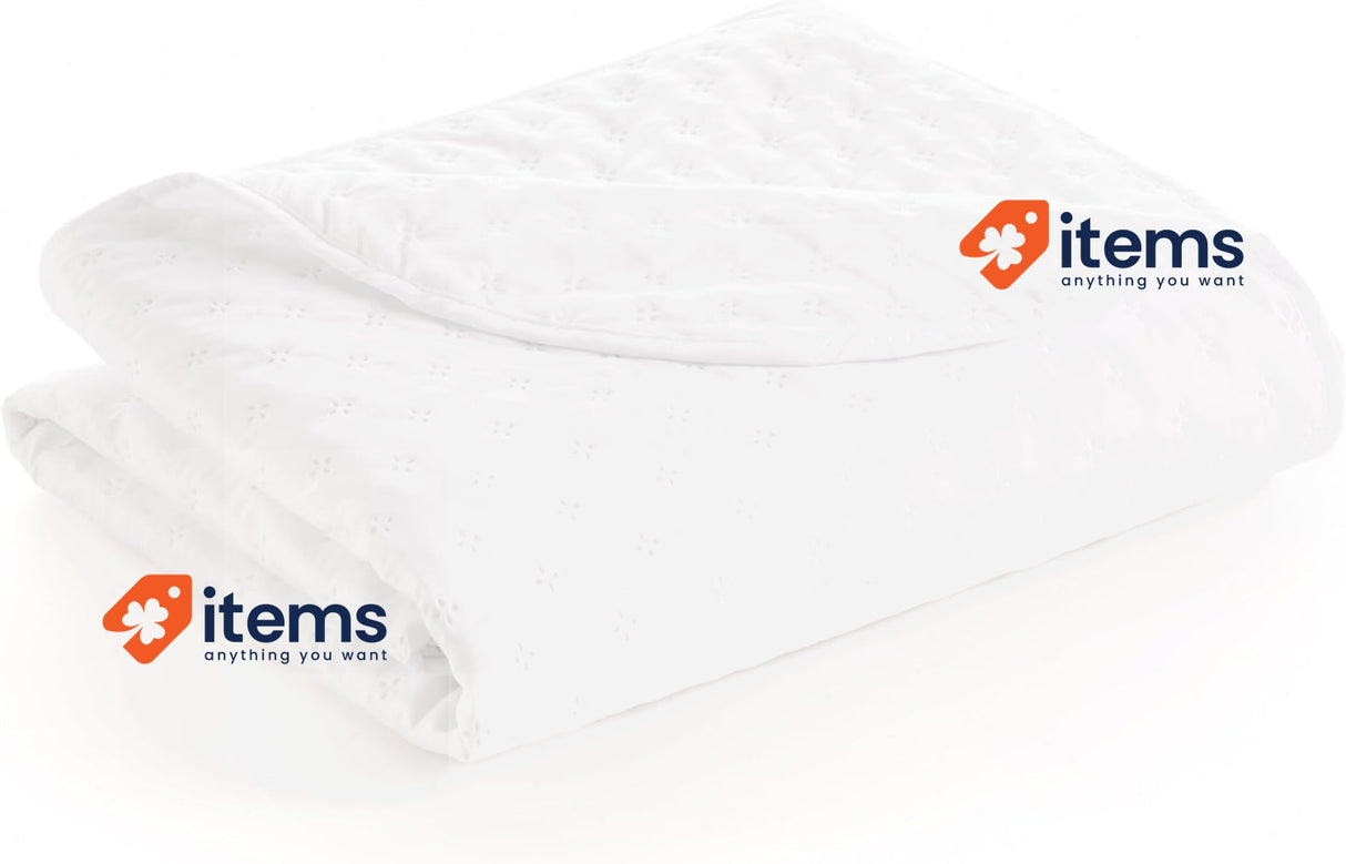 Todocama Fine Bedspread For All Season 100% Microfiber 80/90-180x260cm White