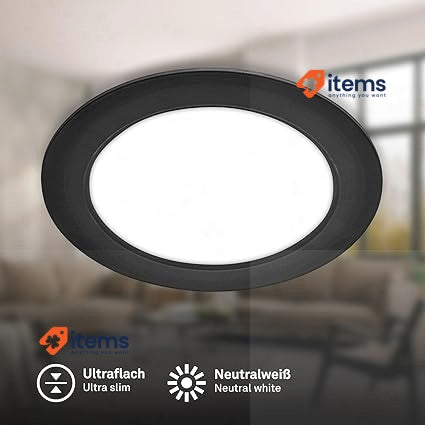 BRILONER - 1 x LED Recessed Spotlight, 230 V, Flat, Neutral White Light 230V