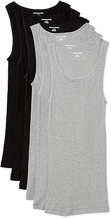 Amazon Essentials Men's Tank Vests, Pack of 6