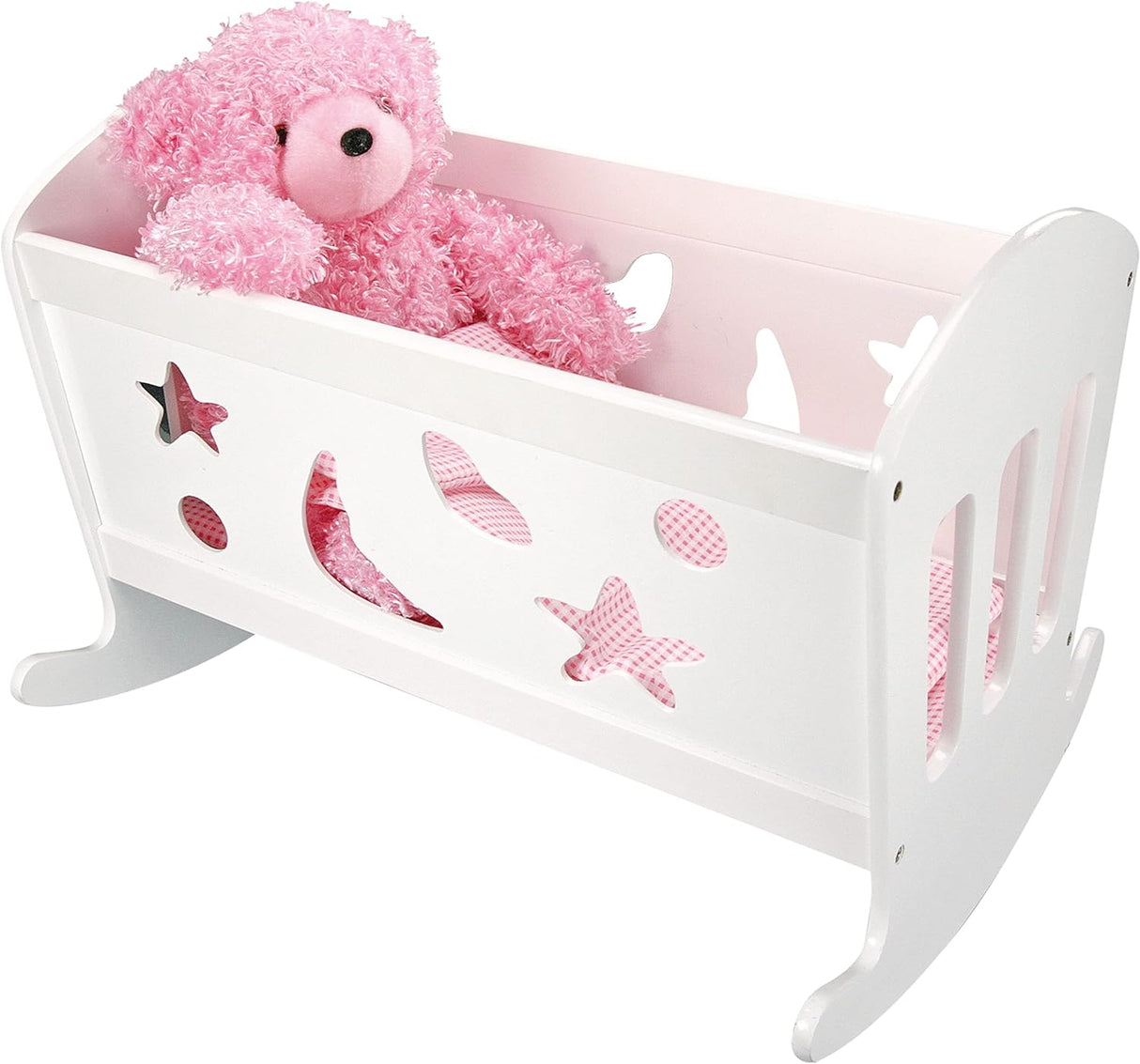 Bino 83699 White Dolls Wooden Crib