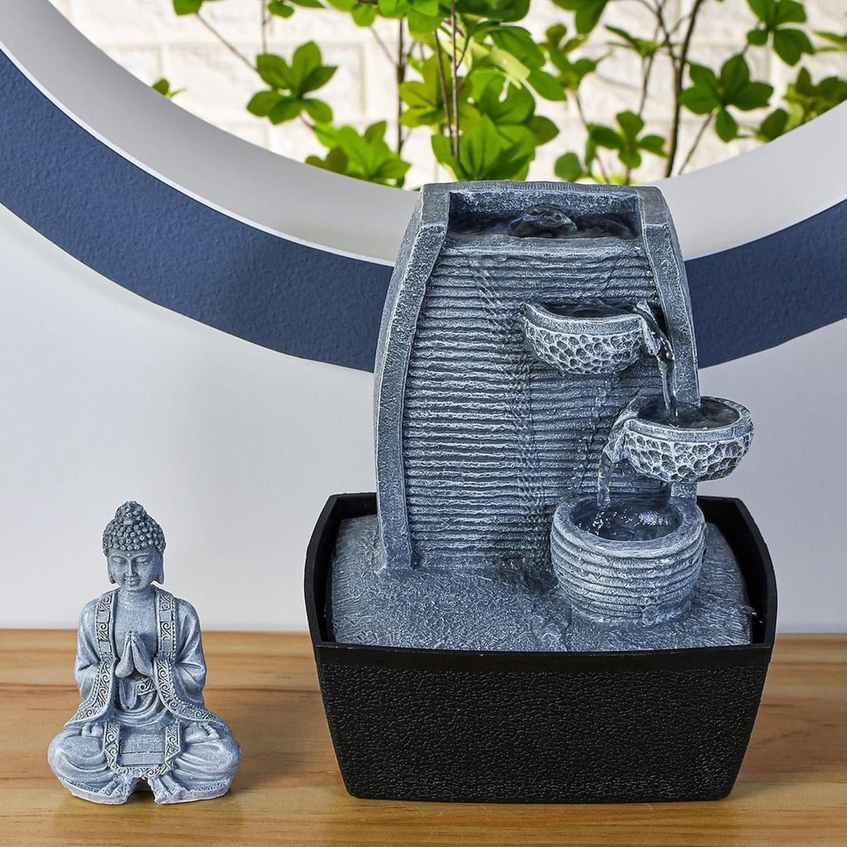 Indoor Fountain Feng Shui Wisdom Grey