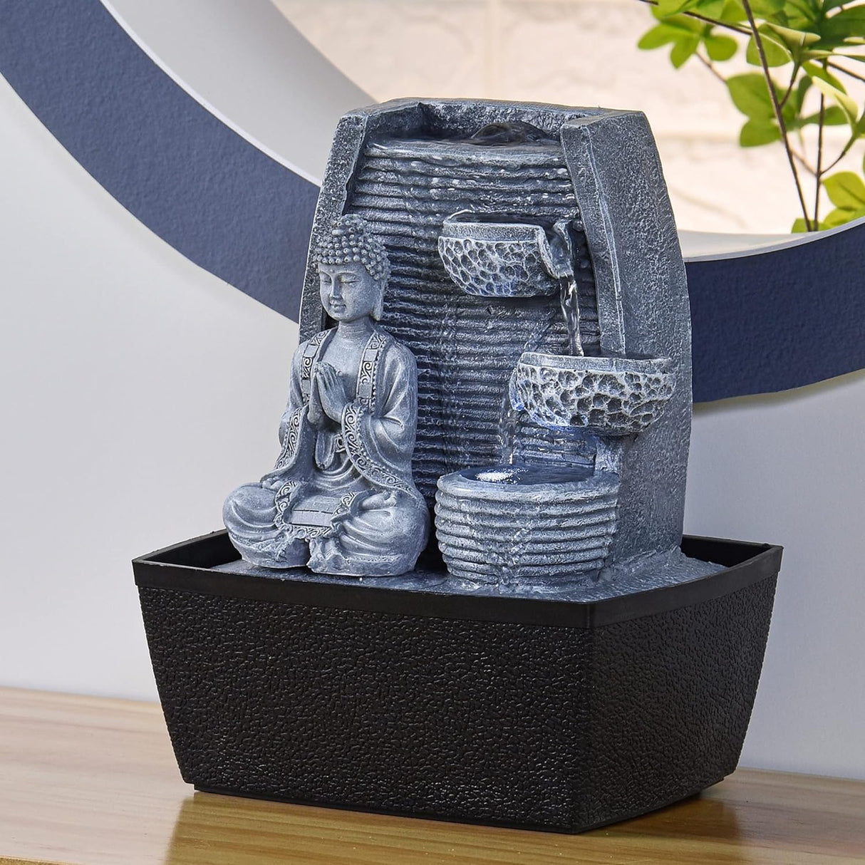 Indoor Fountain Feng Shui Wisdom Grey