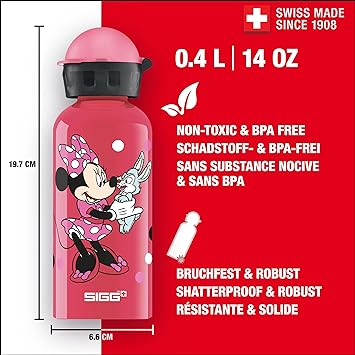 SIGG Children's Drinking (0.4 L) Bottle with Leak-Proof Lid Minnie Mouse