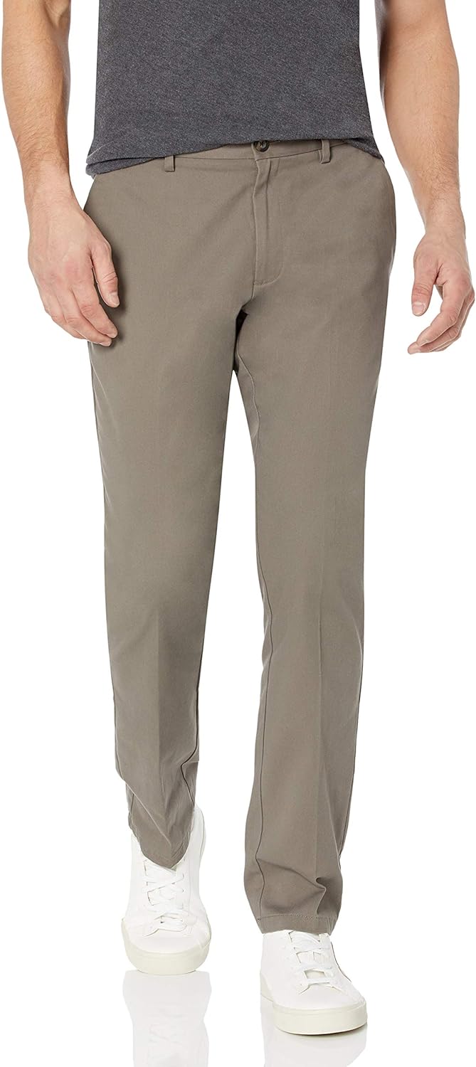 Amazon Essentials Men's Slim-Fit Wrinkle-Resistant Chino Trouser Taupe 33W/32L