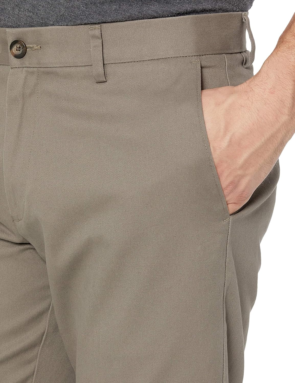 Amazon Essentials Men's Slim-Fit Wrinkle-Resistant Chino Trouser Taupe 33W/32L