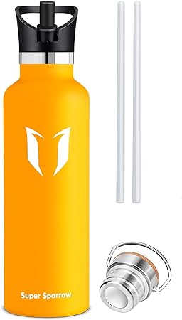Super Sparrow Stainless Steel Water Bottle Mango 350 Millilitres