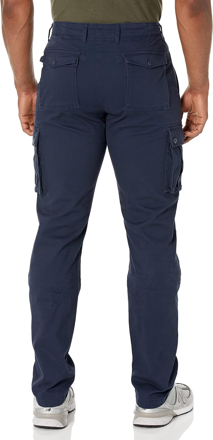 Amazon Essentials Men's Straight-Fit Stretch Cargo Trouser Navy 28 Inch