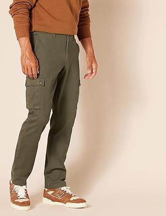 Amazon Essentials Men's Slim-Fit Stretch Cargo Pant Olive Green 34W / 32L