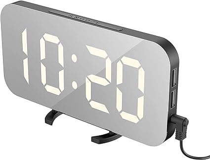 EXTSUD LED Mirror Alarm Clock