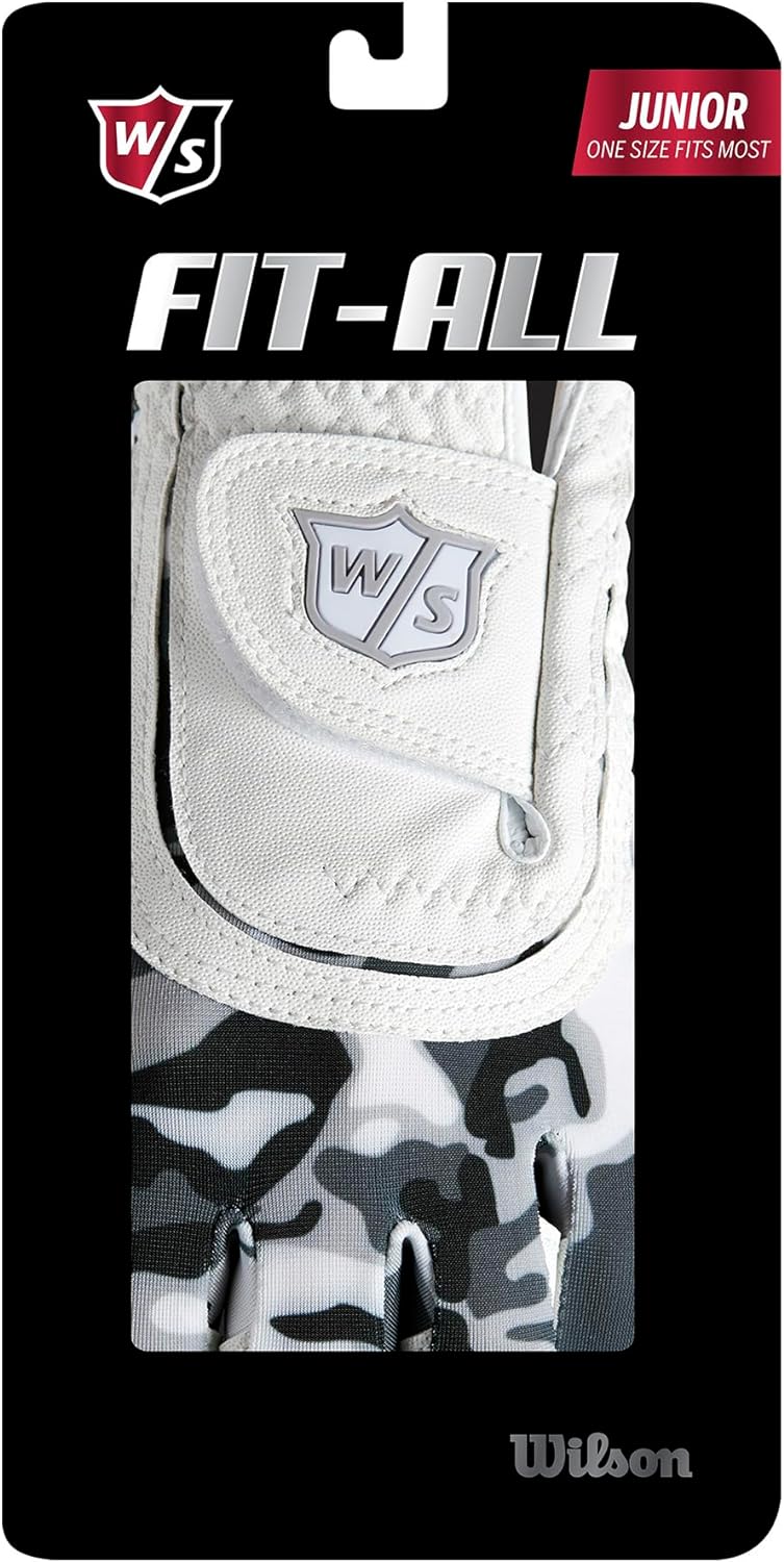 Wilson Staff Gold Glove Fit-All One Size For Adolescents Left Hand White/Black