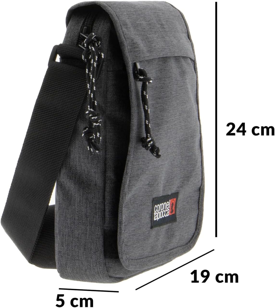 Coronel Tapiocca Men's Urban Shoulder Bag Man Lapel Grey
19 x 24 x 5 cm