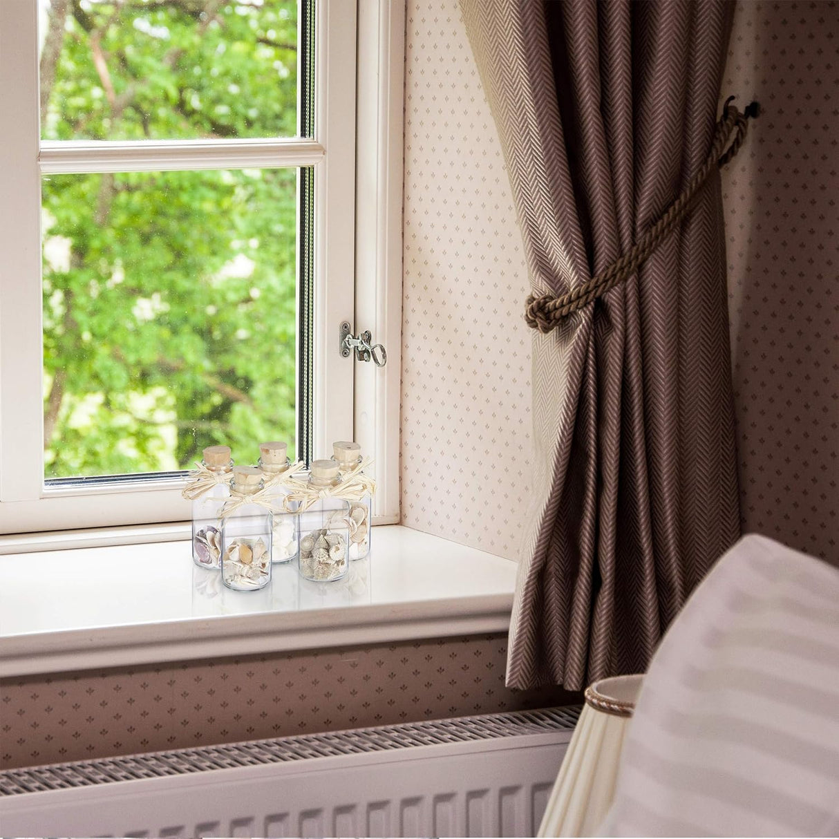 Relaxdays Seashell Bottle Beige