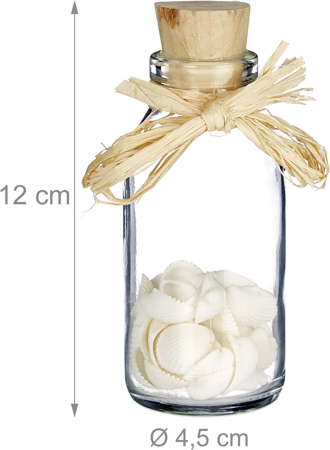 Relaxdays Seashell Bottle Beige