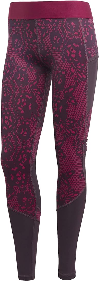 adidas Women's Ask Aiq2 Pants Pull On Tights Power Berry/Print XXS